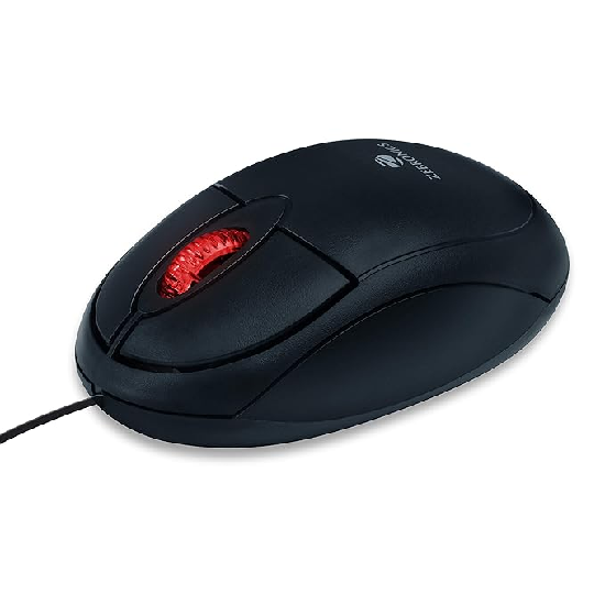 Zebronics Rise, Wired Optical Mouse, 3 Buttons, High Precision